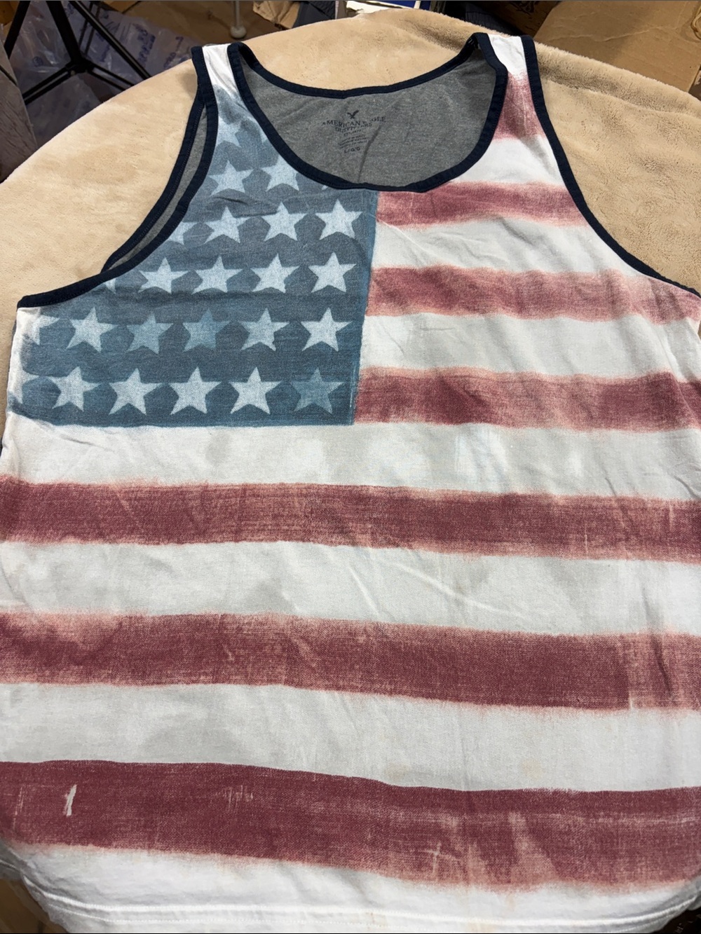 American Eagle Outfitters men’s  Flag Tank Top in Red, White & Blue